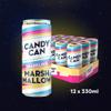 Candy Can Sparkling Marshmallow Soda,LowCalorie Vegan Soft Drink,GlutenFree Sparkling Pop, (12x330ml) Recyclable BPAFree Cans,Nostalgic Marshmallow Flavour for Light,Bubbly and GuiltFree Enjoyment view 4