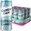 Candy Can Cotton Candy Fizzy Drink, (12 x330ml Cans), Low Calorie Sparkling Soda with Nostalgic Fairground Cotton Candy Flavour, No Added Sugar, Vegan, Gluten Free view 1
