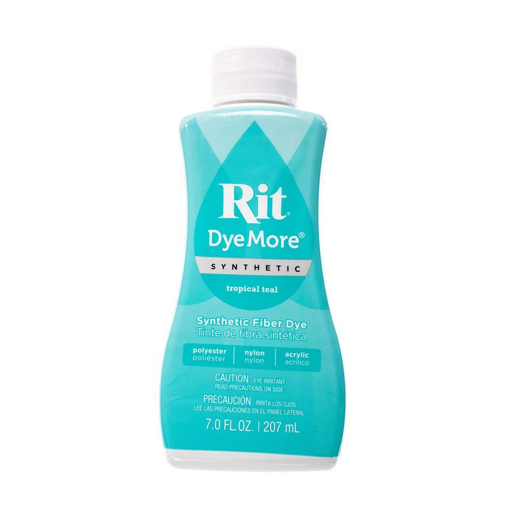 Rit DyeMore Single Bottle 7 Oz. Synthetic Liquid Fiber Dye for Clothing, Dcor, and Crafts  Tropical Teal