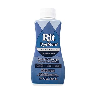Rit DyeMore Single Bottle 7 Oz. Synthetic Liquid Fiber Dye for Clothing, Dcor, and Crafts  Midnight Navy