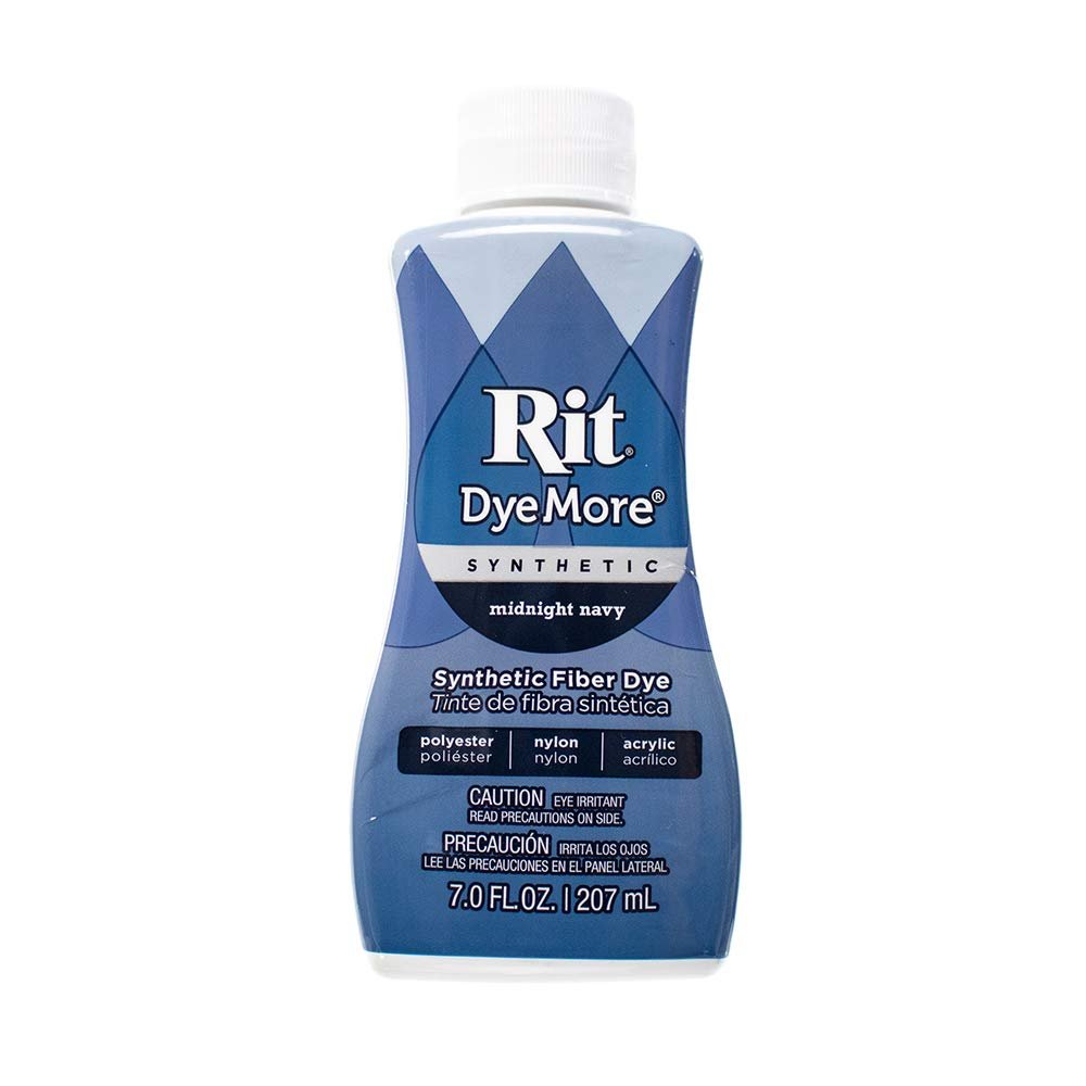 Rit DyeMore Single Bottle 7 Oz. Synthetic Liquid Fiber Dye for Clothing, Dcor, and Crafts Midnight Navy