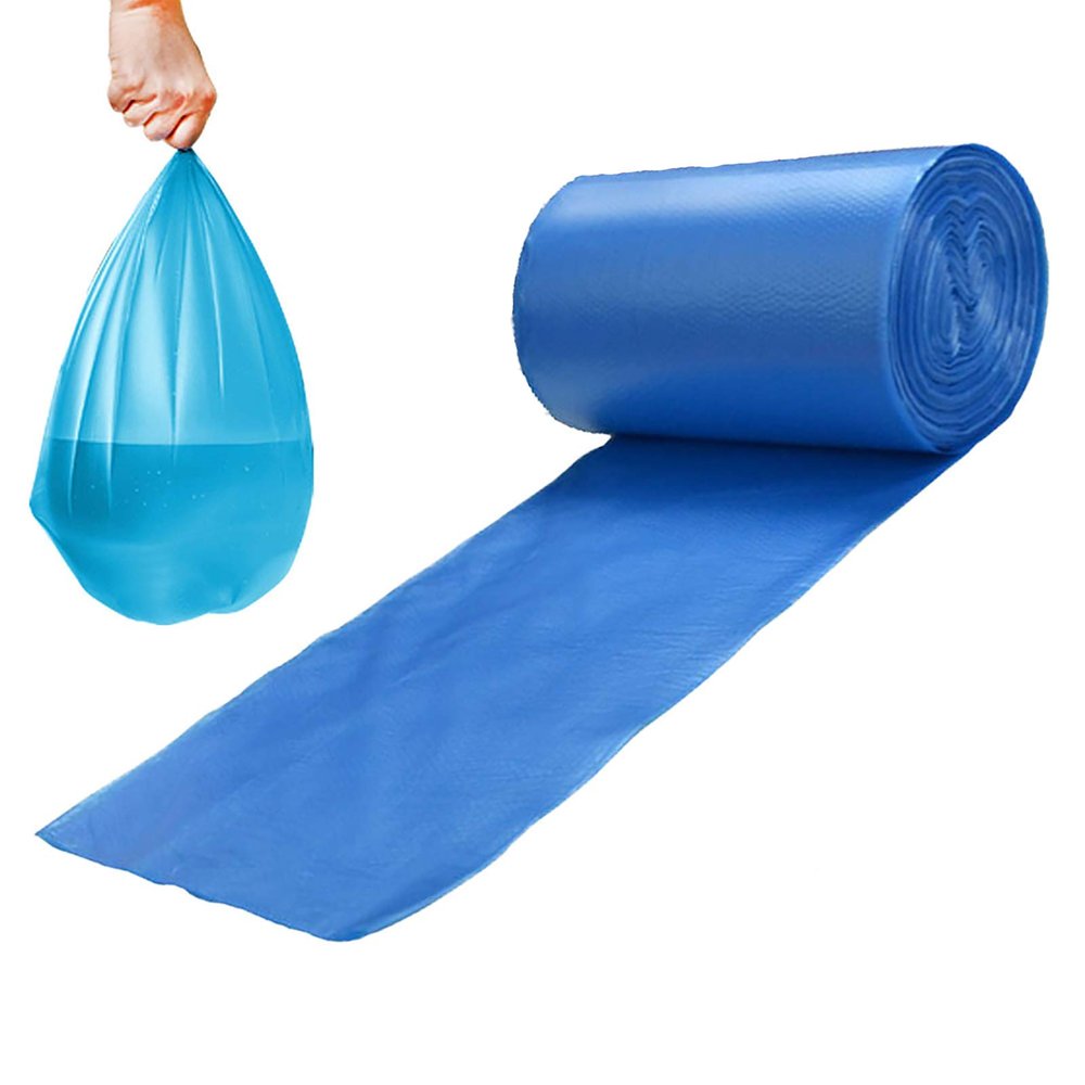 100 Pack Bin Bags, Heavy Duty Refuse Sacks, Durable Trash Bags for Home and Kitchen, Blue, 50cmx60cm