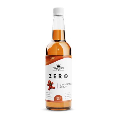 Three Kings Pantry Zero Calorie Syrups | Keto Friendly Coffee Syrup Sugar Free | Guilt Free indulgent flavouring (Gingerbread)