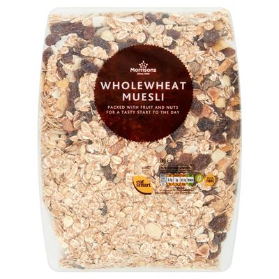 Morrisons Wholewheat Muesli 1kg x 6 Fruit