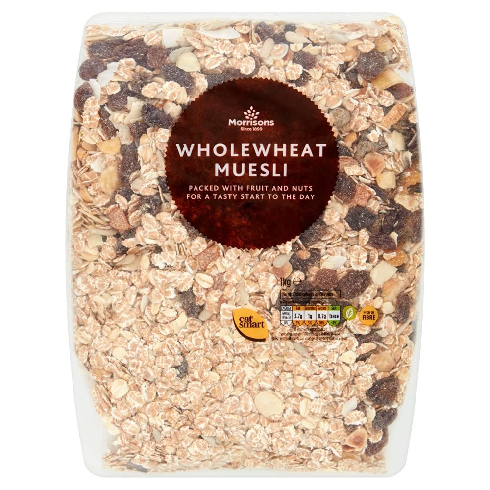 Morrisons Wholewheat Muesli 1kg x 6 Fruit