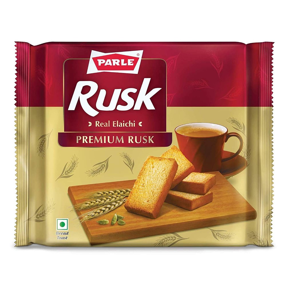 Parle Rusk  Real Elaichi 200g (Pack of 1) - Premium Rusk - Highly Nutritive  Crispy, Crunchy & Delicious Wheat Toasted Bread Rusks - Perfect Tea Companion