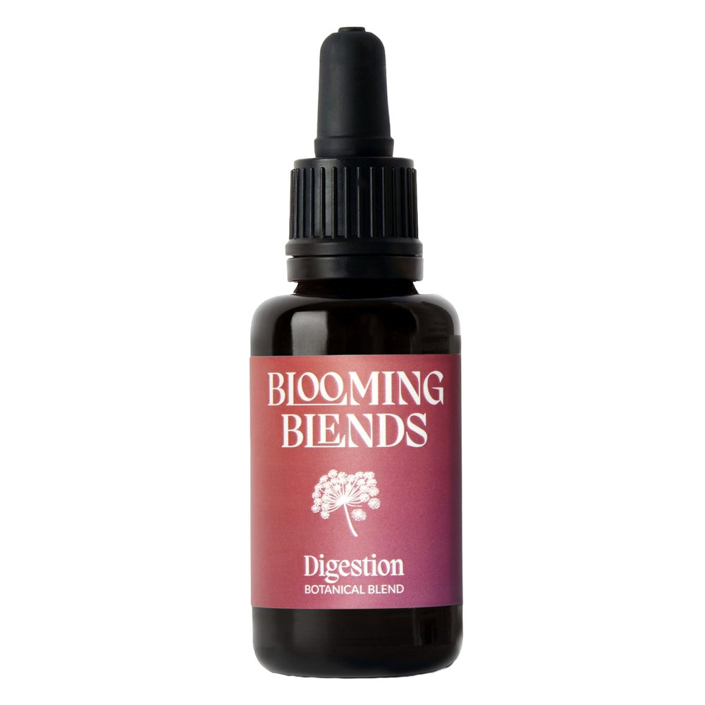 Digestion Drops - Herbal Supplement to Boost Digestion - 100% All-Natural Blend for Liver Cleanse with Ginger, Artichoke, Burdock Root, Spearmint, Hibiscus, & Fennel Seed by Blooming Blends - 30ml