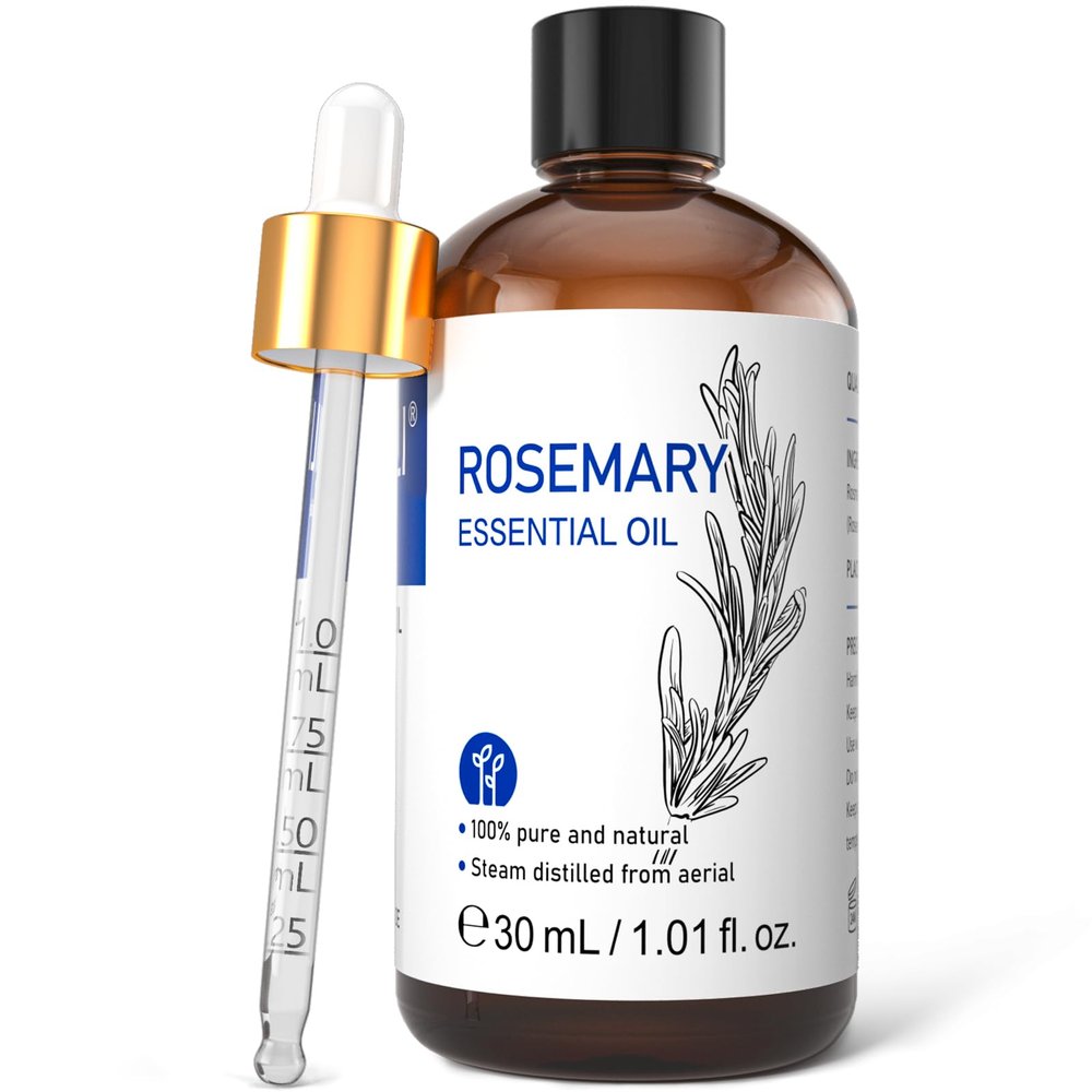 HIQILI Rosemary Oil 30ML, 100% Natural Rosemary Essential Oil for Face, Candle Making, Diffuser, Skin - 1 Fl Oz