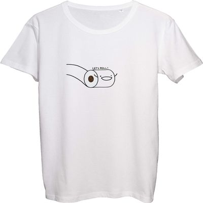 Let's Roll Happy Toilet Paper Men's T-Shirt bnft X-Large White