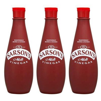 Sarson's Malt Vinegar - Plastic Bottle, 300ml (Pack of 3)