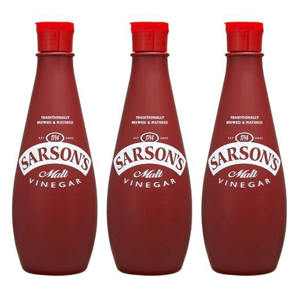 Sarson's Malt Vinegar - Plastic Bottle, 300ml (Pack of 3)