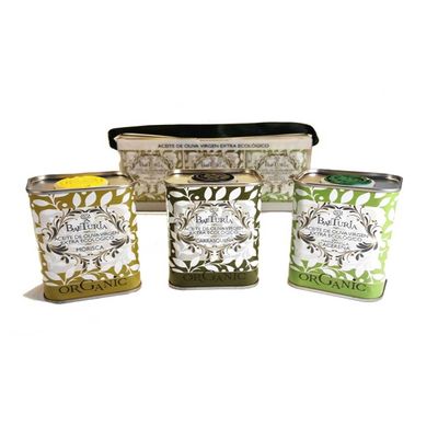 Baeturia Organic - Extra Virgin Olive Oil - Case 3 Cans 175ml - Varieties: Morisca, Carrasquea and Manzanilla Cacerea