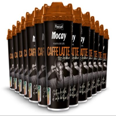 Mocay - Cold Brew Coffee Ready to Drink - Pack of Latte Coffee Glasses - 20 Glasses x 200 ml