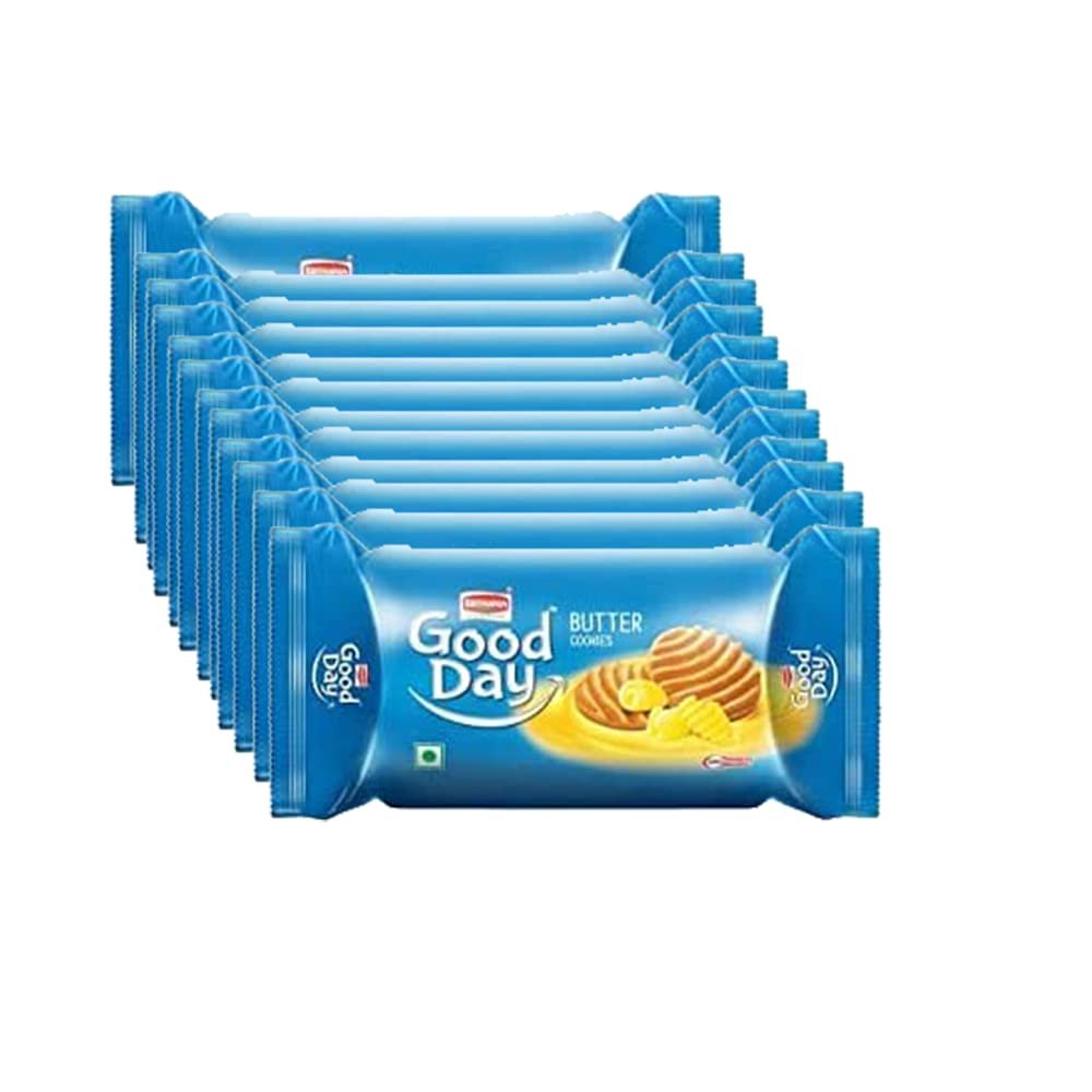 Britannia Good day Biscuits and Cookies 72g (Pack of 12)  Butter Cookies  Highly Nutritive  No Added Preservatives  Tasty and Healthy - Cracker Cookies Tea Time Snacks for Kids & Family