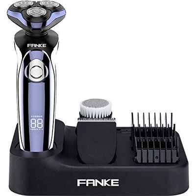 Men's 4D Electric Shaver Multifunction Waterproof Rotating Heads USB Rechargeable