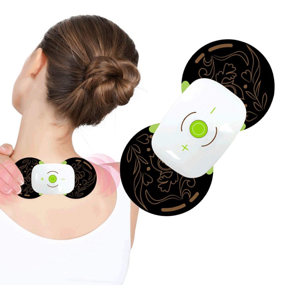 0 Outdoor Mini Cervical Massager, Portable Electric Wireless Tens Machine Neck Massager Pain Relief with 6 Mode and 15 Intensity for Neck, Back, Shoulders, Foot, Legs, Simple Operation, Idea