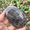 NUJA Natural black moonstone palm stones quartz mineral crystals massage healing gemstones for fine gift (Color : 1pcs, Size : 40 60mm) view 3