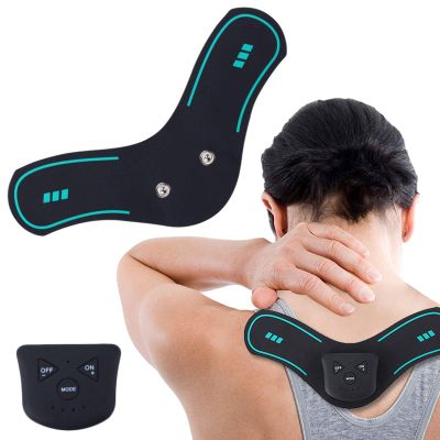 0 Outdoor Portable Mini Cervical Massager Portable Mini Electric Shoulder Neck Back Massager with 6 Modes and 10 Intensities for Muscles Pain Relief Relax, Small and Wireless Design, Ideal for Gift