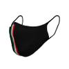 Sugar Reef Protective mask in antibacterial fabric - VERTICAL ITALIAN FLAG -fashion accessory - elastic and comfortable - washable and reusable - unisex view 1