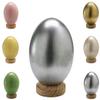 Klocke Dekorationsbedarf South African Coloured Ostrich Egg - High Quality - 1 Piece (without Base) - Emptied & Blowed & Cleaned (Silver) view 1