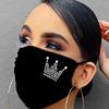 Face Mask Fashion Women Sparkly Rhinestone Queen Reusable Outdoor Drill Breathable Ice Cotton Windproof Mask Washable Adjustable Mask view 3