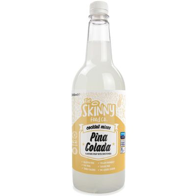 Skinny Food Co Sugar-Free Pina Colada Martini Skinny Cocktail Mixer  1 Litre - Low Calorie, 0g Sugar - Vegan, Gluten-Free & Keto Friendly - Tropical flavour with Mango, Passion Fruit & Orange