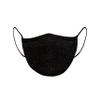 Sugar Reef Protective mask in antibacterial fabric - BLACK WITH GOLD GLITTER - fashion accessory - elastic and comfortable - washable and reusable - unisex view 2