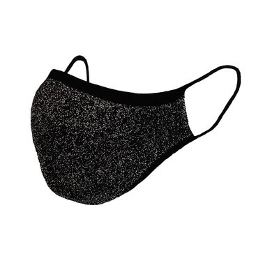 Sugar Reef Protective mask in antibacterial fabric - SILVER GLITTER - fashion accessory - elastic and comfortable - washable and reusable - unisex