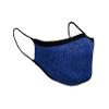 Sugar Reef Protective mask in antibacterial fabric - ELECTRIC BLUE GLITTER - fashion accessory - elastic and comfortable - washable and reusable - unisex view 3