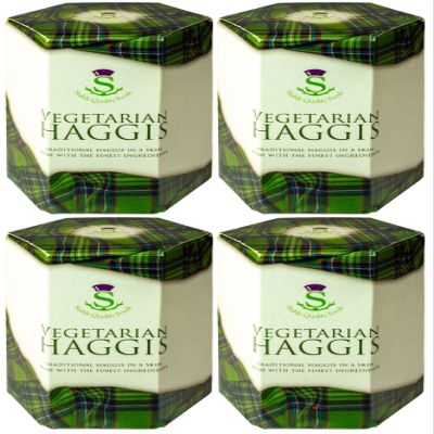 4 Pack Scottish Vegetarian Haggis in a Tin - Tinned Scottish Food Gifts Scotland's National Dish