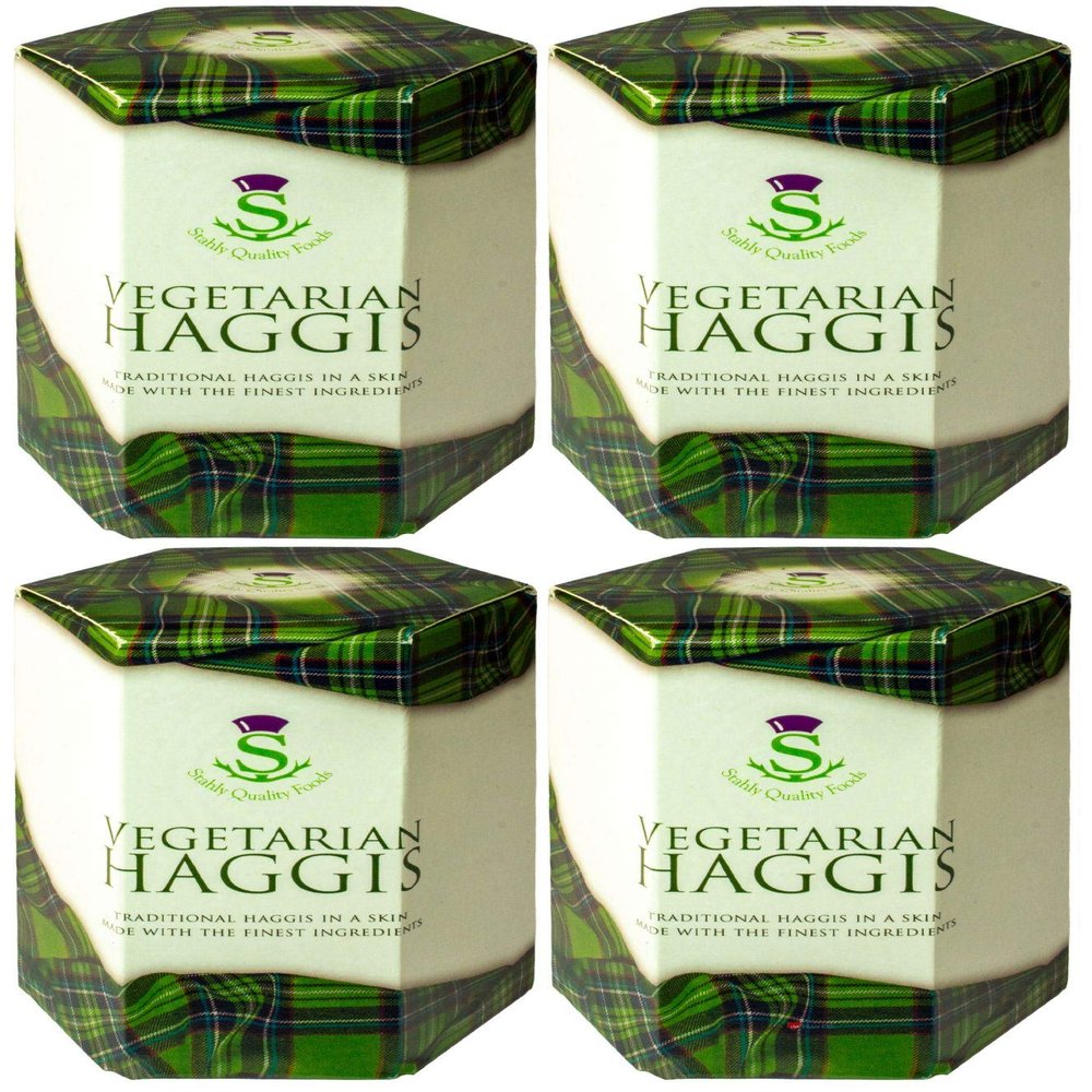 4 Pack Scottish Vegetarian Haggis in a Tin - Tinned Scottish Food Gifts Scotland's National Dish