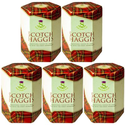 5 Pack Scottish Scotch Haggis in a Tin - Tinned Scottish Food Gifts Scotland's National Dish