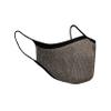 Sugar Reef Protective mask in antibacterial fabric - GOLD AND SILVER GLITTER - fashion accessory - elastic and comfortable - washable and reusable - unisex view 3