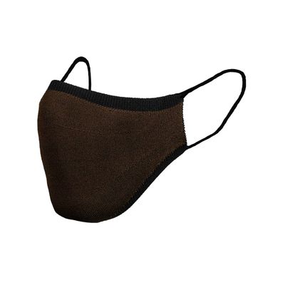 Sugar Reef Protective mask in antibacterial fabric - BROWN - fashion accessory - elastic and comfortable - washable and reusable - unisex