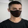 Sugar Reef Protective mask in antibacterial fabric - BROWN - fashion accessory - elastic and comfortable - washable and reusable - unisex view 4