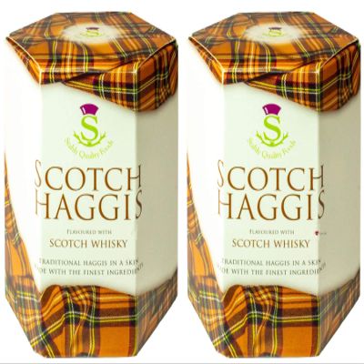 2 Pack Haggis Scotch Whisky Flavoured - Tinned Scottish Food Haggis Gifts Scotland Made