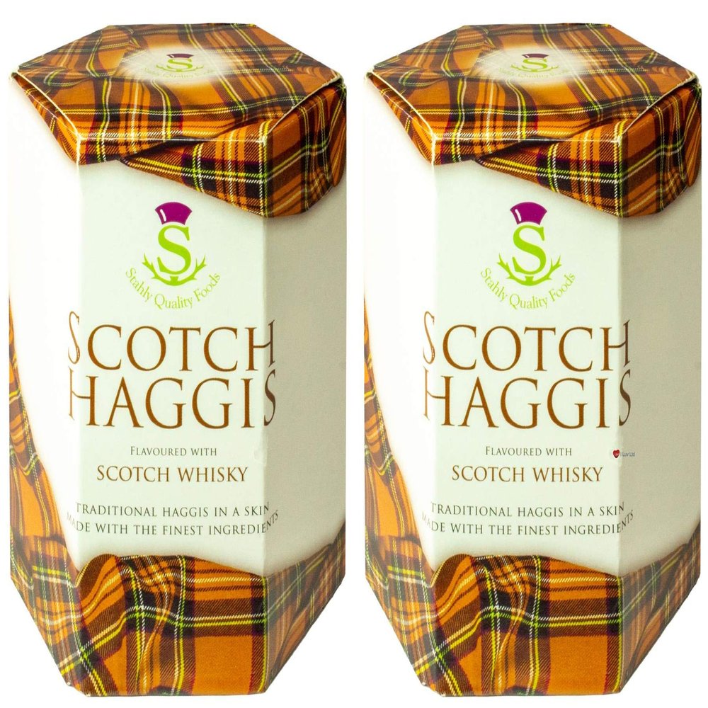 2 Pack Haggis Scotch Whisky Flavoured - Tinned Scottish Food Haggis Gifts Scotland Made