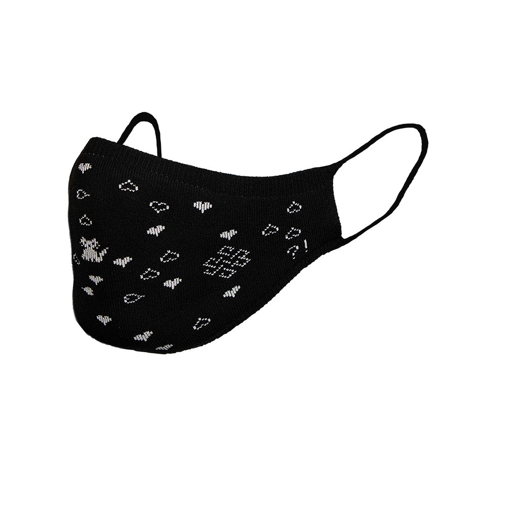 Sugar Reef Protective mask in antibacterial fabric - HEARTS - fashion accessory - elastic and comfortable - washable and reusable - unisex