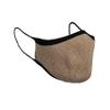 Sugar Reef Protective mask in antibacterial fabric - CAMEL GLITTER - fashion accessory - elastic and comfortable - washable and reusable - unisex view 3