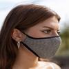 Sugar Reef Protective mask in antibacterial fabric - CAMEL GLITTER - fashion accessory - elastic and comfortable - washable and reusable - unisex view 4