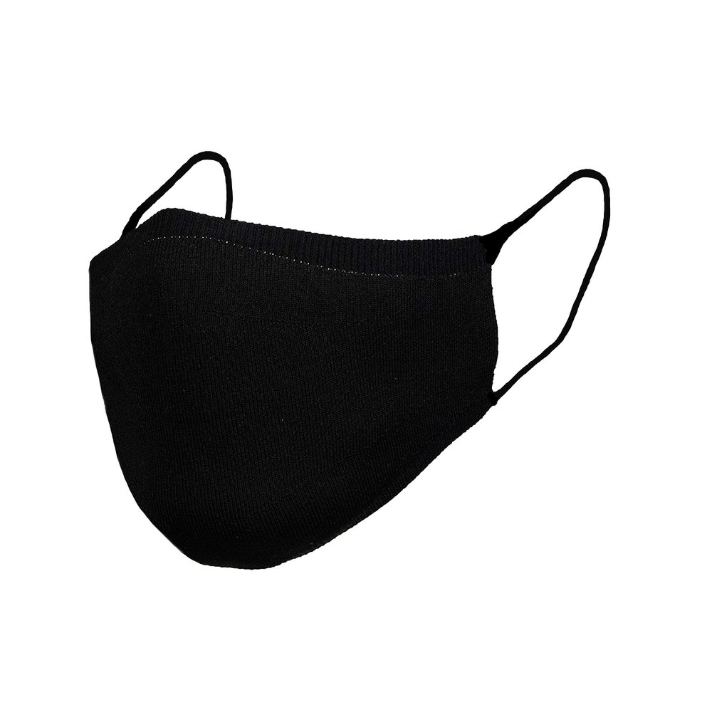 Sugar Reef Protective mask in antibacterial fabric - BLACK - fashion accessory - elastic and comfortable - washable and reusable - unisex