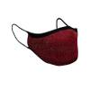 Sugar Reef Protective mask in antibacterial fabric - RED GLITTER - fashion accessory - elastic and comfortable - washable and reusable - unisex view 3