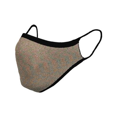 Sugar Reef Protective mask in antibacterial fabric - CAMEL WITH COLORS GLITTER -fashion accessory - elastic and comfortable - washable and reusable - unisex