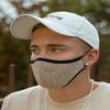 Sugar Reef Protective mask in antibacterial fabric - CAMEL WITH COLORS GLITTER -fashion accessory - elastic and comfortable - washable and reusable - unisex view 4