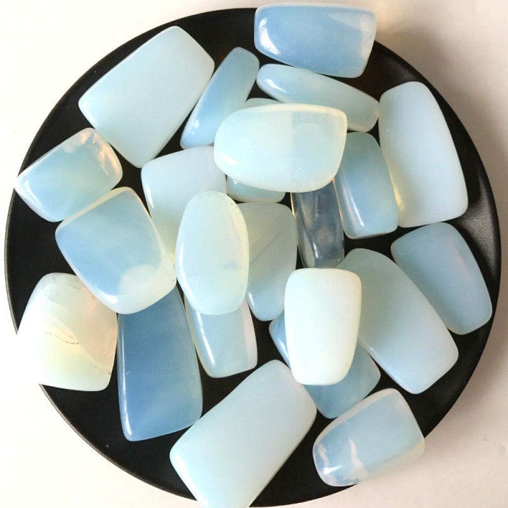 100g New Large Natural White Opal Rock Stone Gravel Crystal Polished Lucky Powerful Natural Stones and Minerals Fish Tank Stone
