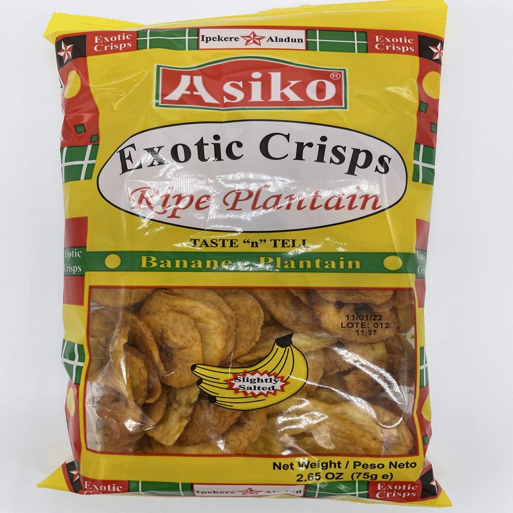 Asiko Exotic Ripe Plantain Chips ( 30pack in a Box )
