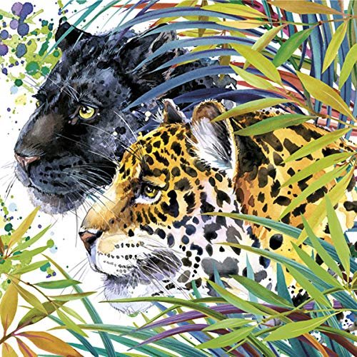 20 Napkins Wild Predators Jungle Forest Leopard Panther 33 x 33 cm