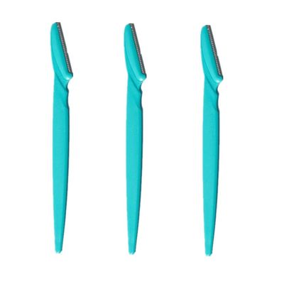 Eyebrow Razors Small Vary Facial Razor Portable Useful Dermaplaning Tool For Face Women For Eyebrow Shaping Face Removing Unwanted Hair Travel Home Men Ladies blue 3 pcs