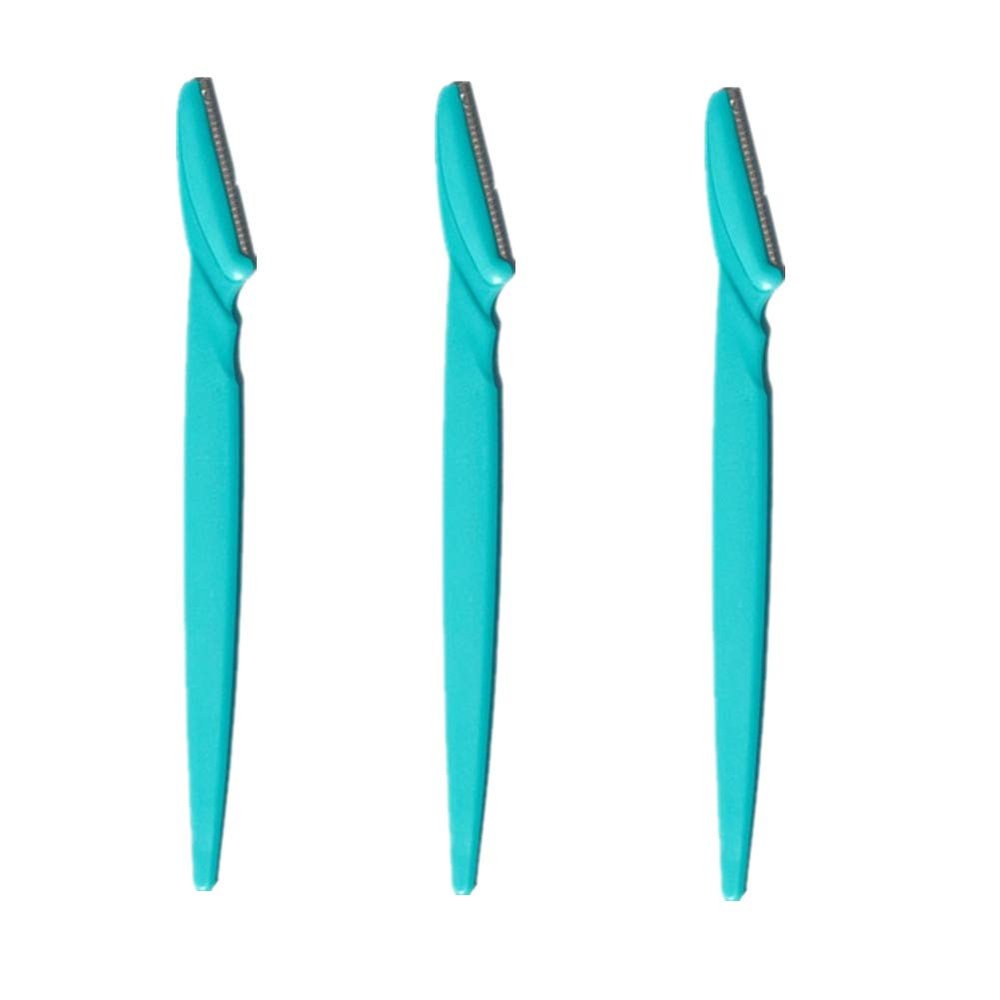Eyebrow Razors Small Vary Facial Razor Portable Useful Dermaplaning Tool For Face Women For Eyebrow Shaping Face Removing Unwanted Hair Travel Home Men Ladies blue 3 pcs