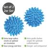 WENKO Tumble Dryer Balls Set of 2 for Variable Use, Soft and Wrinkle Free Laundry in Tumble Dryer with Extra Large Prongs, Hedgehog Ball for Hands, Feet and Fascia, Massage Ball, Approx. Diameter 7 view 2